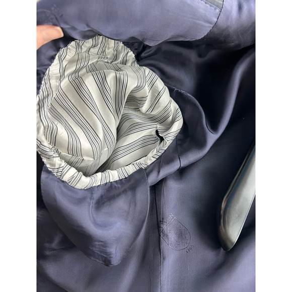 Brooks Brothers Men's Stripe Suit Jacket Wool Long Sleeve Navy Size 48R/W43 - Picture 9 of 16